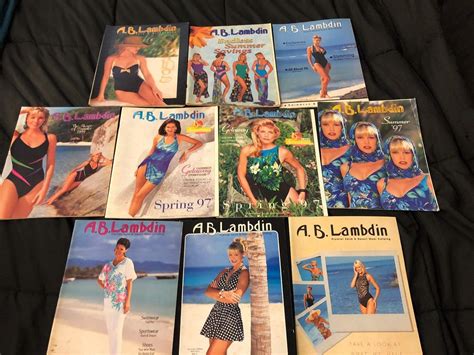 12 Venus Swimwear And Ab Lambdin Catalog Lot From 90s April Storms