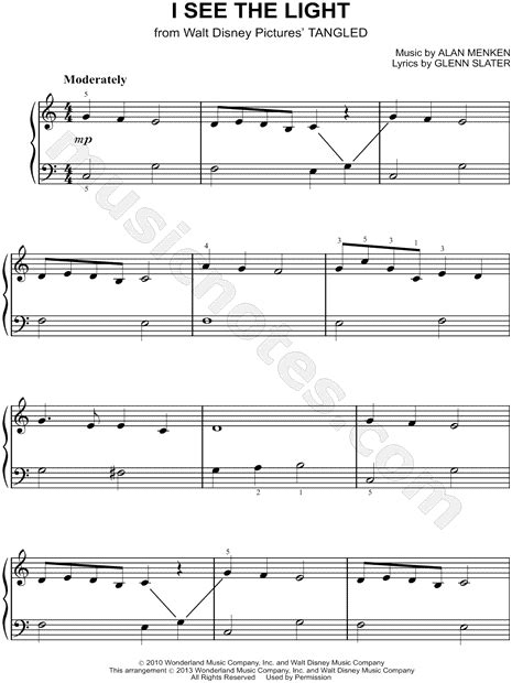 In some cases, to find the music you need to scroll down to the bottom of the posts. "I See the Light" from 'Tangled' Sheet Music (Easy Piano) (Piano Solo) in C Major - Download ...