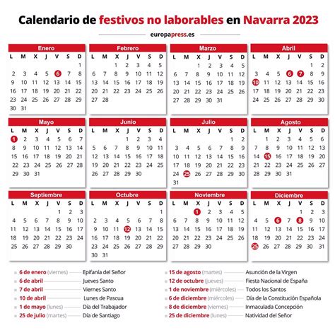 Calendario Laboral D As Festivos Y Puentes En Navarra
