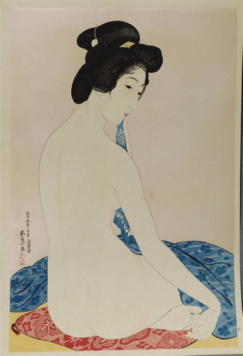 Hashiguchi Goyo 1881 1921 Yokugo No Onna 浴後之女 Woman Who Has Jus Rei Art