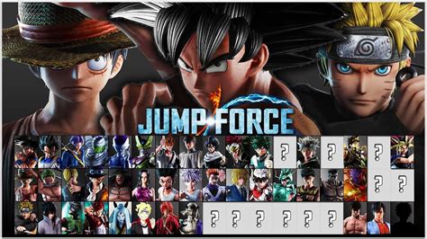Jump Force Full Final Character Roster Prediction Youtube