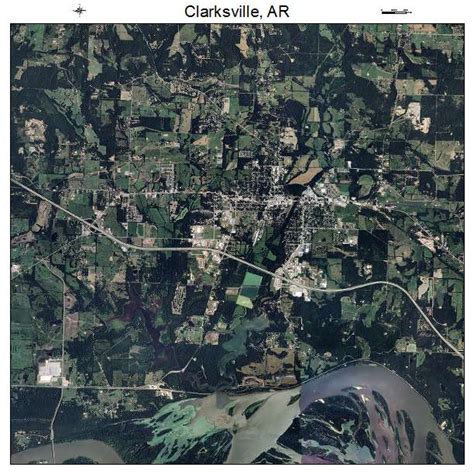Aerial Photography Map Of Clarksville Ar Arkansas