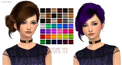 Skysims 113 Hair Retexture At Nessa Sims Via Sims 4 Updates Check More