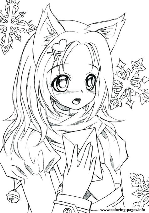 Cute Girl Anime Coloring Pages Free Printable New Clip