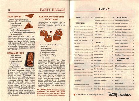 Here are some uniquely american and cherished recipes collected by us through five decades. Party Breads - Vintage Betty Crocker's Bisquick Party Book ...