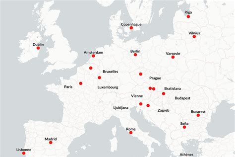 Carte Des Capitales Européennes Touteleuropeeu