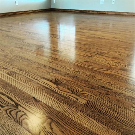 Red Oak Stained Early American Finished With Bone Mega One Semigloss