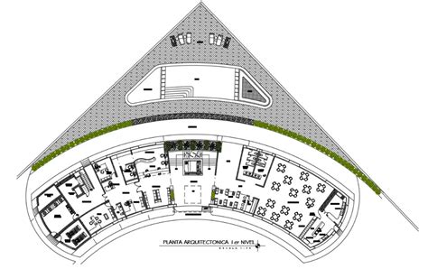 First Floor Of The Commercial Building Plan Is Given In This Autocad