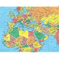 X World Wall Map By Smithsonian Journeys Blue Ocean Edition