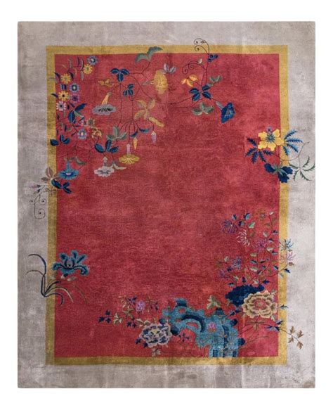 Antique Chinese Art Deco Rug 90 X 116 Chairish