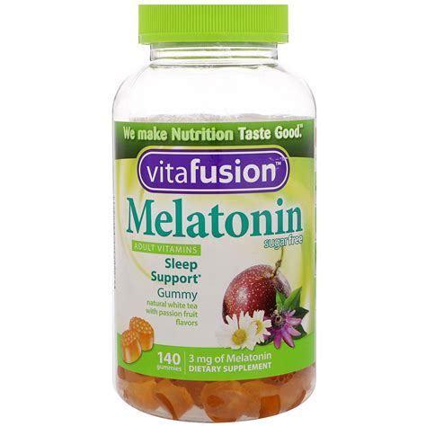 Vitafusion Melatonin Adult Vitamins Sleep Support Natural White Tea