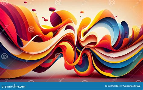 abstract backdrop smooth curves vibrant colors flowing waves generated by ai stock