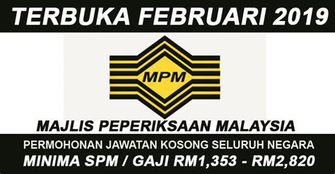 Kerja kosong majlis peperiksaan malaysia kini dibuka kepada warganegara malaysia yang berminat dan berkelayakan. Permohonon Jawatan Kosong Majlis Peperiksaan Malaysia ...
