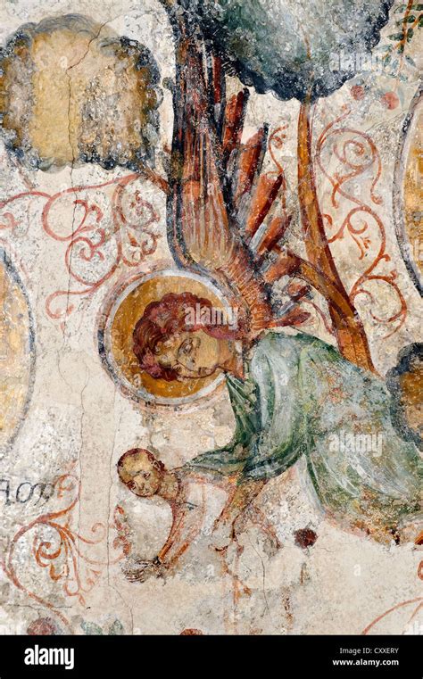 Ángel entrega un niño seno de Abraham fresco en el cruzado iglesia abadía benedictina Abbaye
