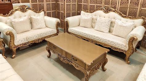 Yt184 Luxury Sofa Set In Gold Blend Of Classic And Modern Furniture
