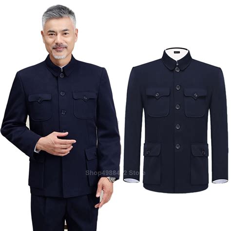 Traditional Chinese Tang Suit For Men Jacket Coat Tunic Zhongshan Mao