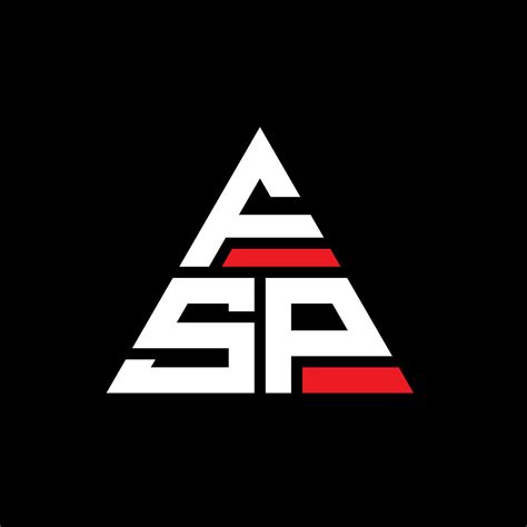 Fsp Triangle Letter Logo Design With Triangle Shape Fsp Triangle Logo