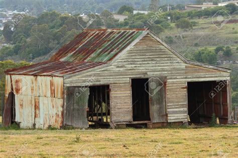 Rural Australia Rusty Old Farm Shed Darling Downs Stock Photo