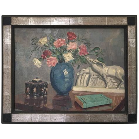 Art Deco French Oil Painting For Sale At 1stdibs