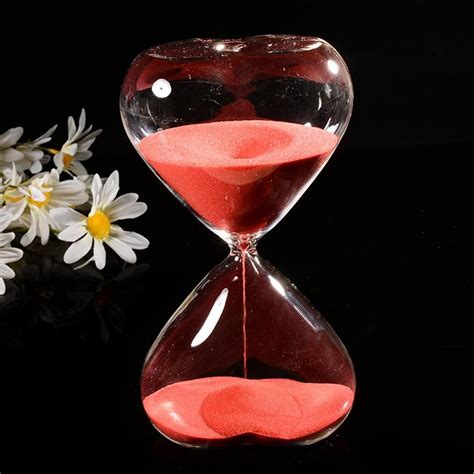 30 Minutes Heart Shaped Transparent Hourglass Sandglass Glass Sand
