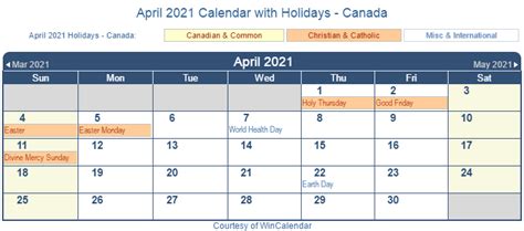 April 2021 colorful turquoise calendar in pdf, word and excel. Print Friendly April 2021 Canada Calendar for printing