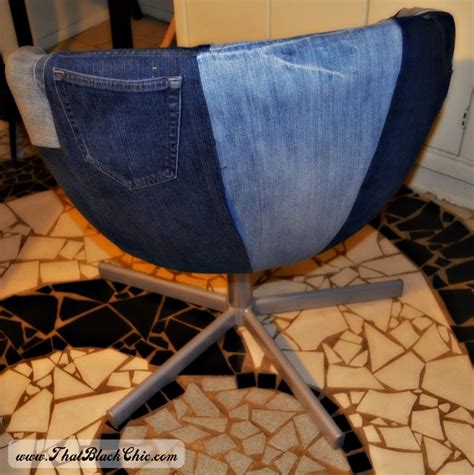 Diy Ikea Hack On The Skruvsta Swivel Chair Done Denim Style That