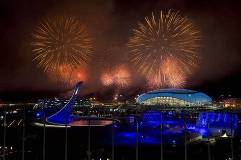 Fireworks Explode Over Olympic Park During The Closing Ceremony Of The