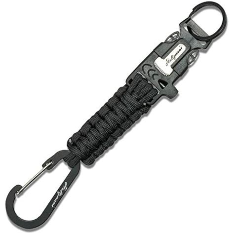Ultimate 5 In 1 Paracord Keychain Carabiner Camping Fishing Hunting