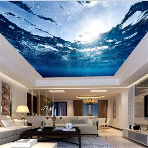 3d Ceiling Wallpaper Underwater Scene Custom Any Size