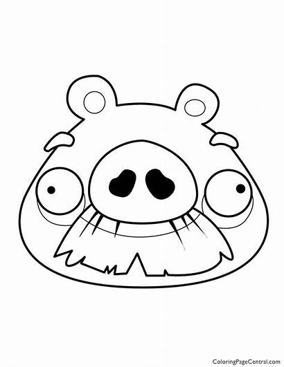 Pig Coloring Pages Angry Birds Foreman Cartoon
