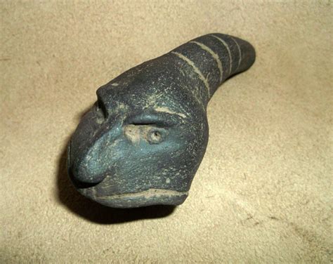 Very Old Rare Indian Artifact Human Effigy Peace Pipe Native