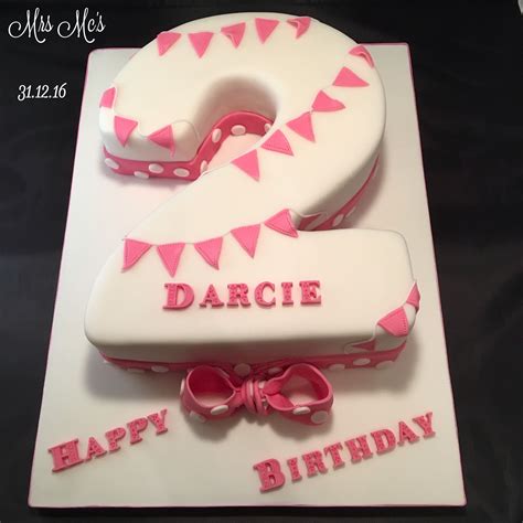 Number 2 Girls Cake Number Birthday Cakes 2nd Birthday Cake Girl