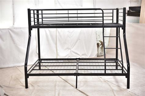 Firm Home Dormitory Iron Bed Black Metal Bunk Beds For Students And