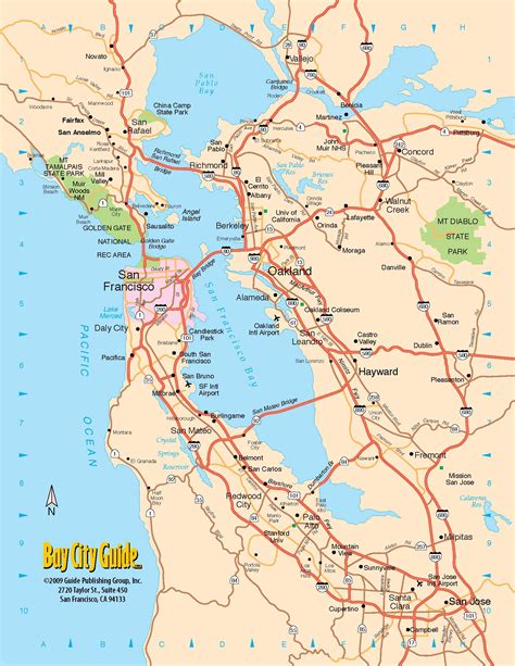 Asisbiz 0 Tourist Map San Francisco Bay Area North California Freeway