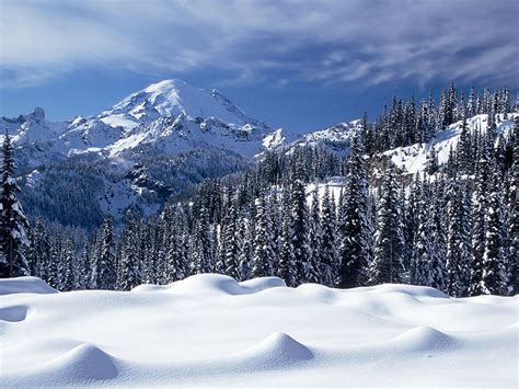 Mountain Snow Scenes Wallpaper Wallpapersafari