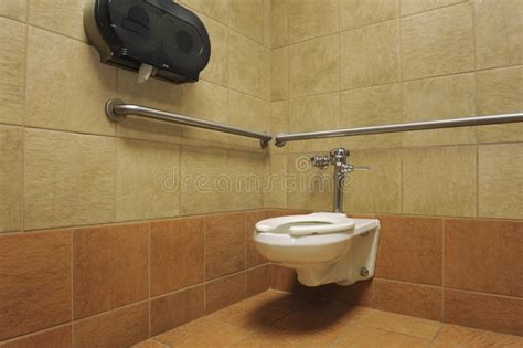 Toilet In A Public Restroom Stall Stock Image Image 16088839