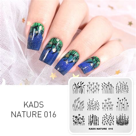 Kads Stamping Plate Nature 016 Wild Lively Plants Design Image Template