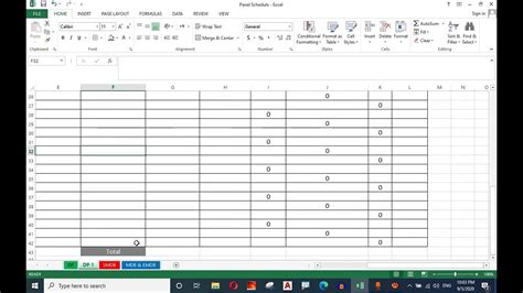 How To Create An Excel Sheet For Panel Schedule In The Electrical