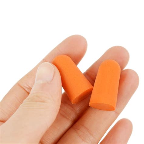 20 Pairs Orange Earplugs Noise Reducing Foam Soft Tapered Ear Plugs