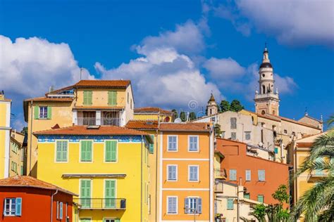 Old Town Architecture Of Menton On French Riviera Editorial Photo