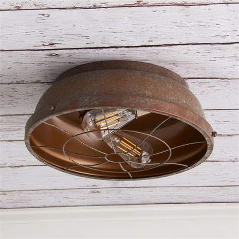 Weathered Industrial Caged Ceiling Light Cage Ceiling Light Ceiling