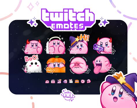 Kirby Halloween Twitch And Discord Emote Bundle Set 1 Etsy España