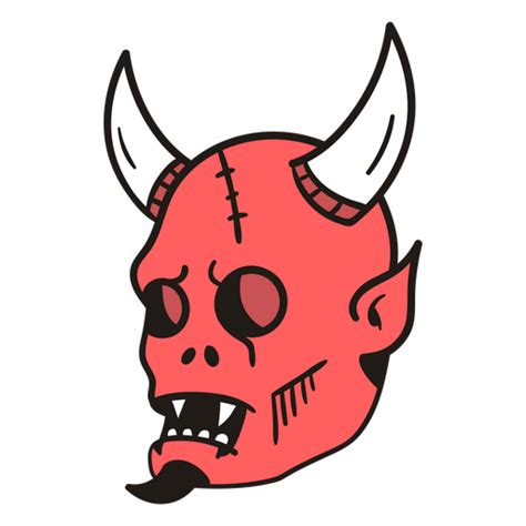 Devil head hand drawn - Transparent PNG & SVG vector file