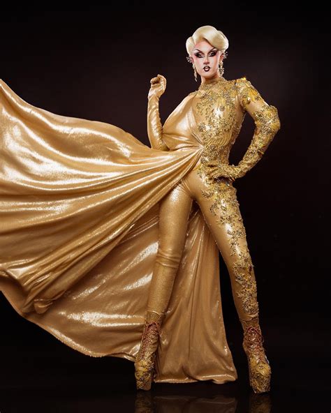 Gold Jumbo Sequin Drag Queen Wing Gown Ph