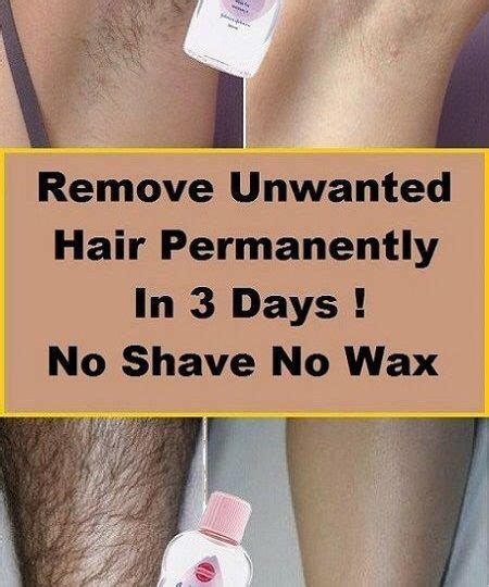 remove unwanted hair permanently in three days no shave no wax awarenesses