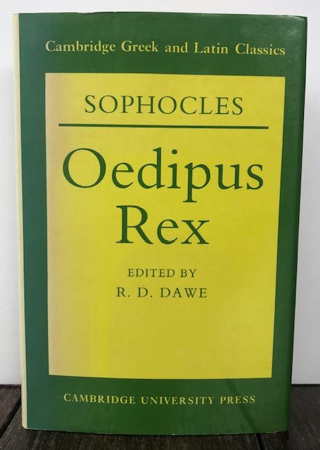 Oedipus Rex Cambridge Greek And Latin Classics By Sophocles Rd Dawe Editor Very Good
