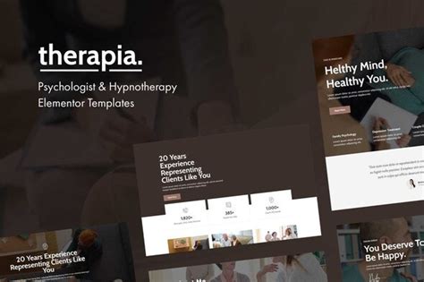 Therapia Psychologist Hypnotherapy Elementor Template Kit Cộng