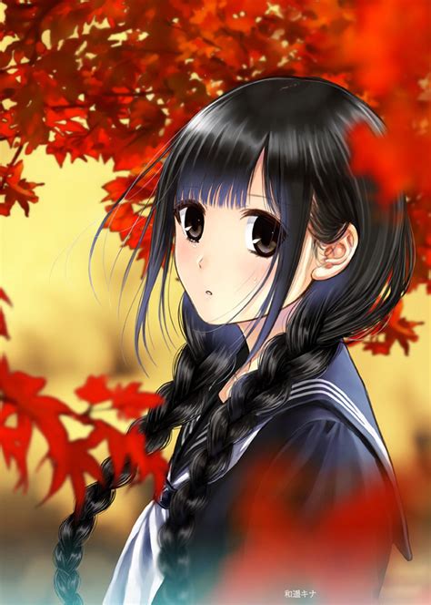 Autumn Amine Girl Wallpapers Wallpaper Cave