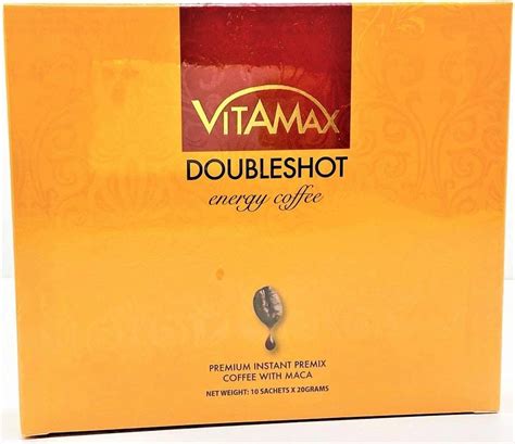 Vitamax Doubleshot Energy Instant Premix Coffee With Maca 10 Sachets