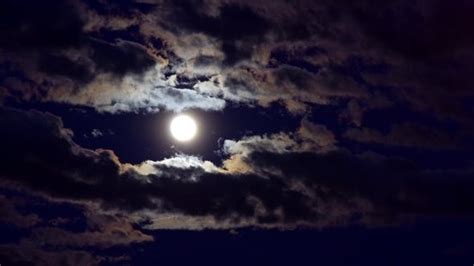 Full Moon Starry Night With Some Clouds By Photovs Videohive